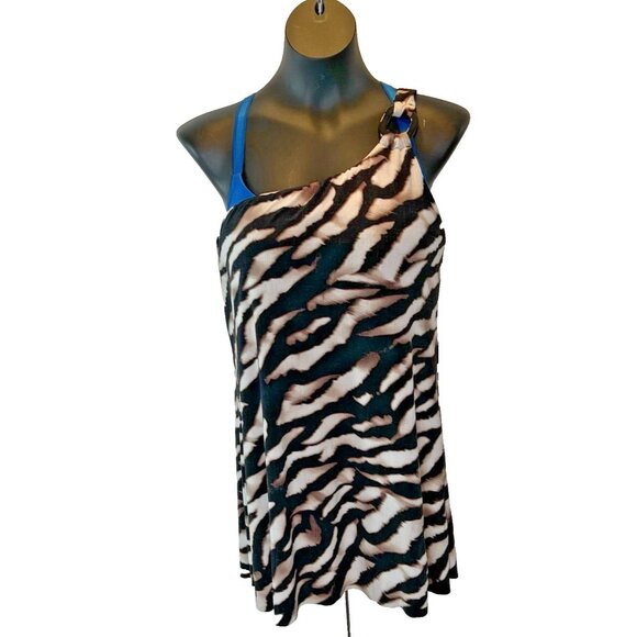 Chico's Magicsuit - Women's 14 Swimsuit One Shoulder One Piece Asym Skirted - Picture 1 of 12